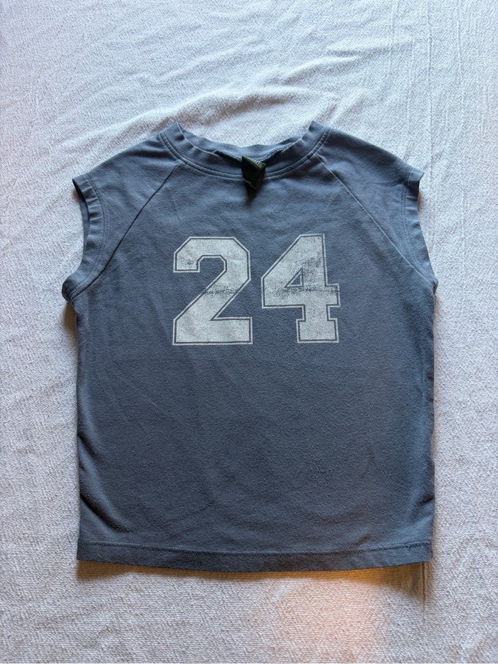 wild fable Gray Sleeveless Crop Tank with '24' Graphic